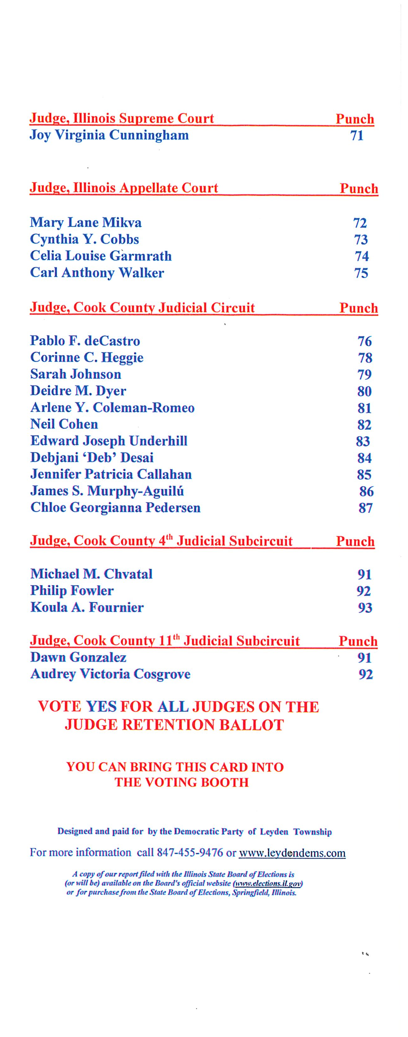 2024 General Election Sample Ballot