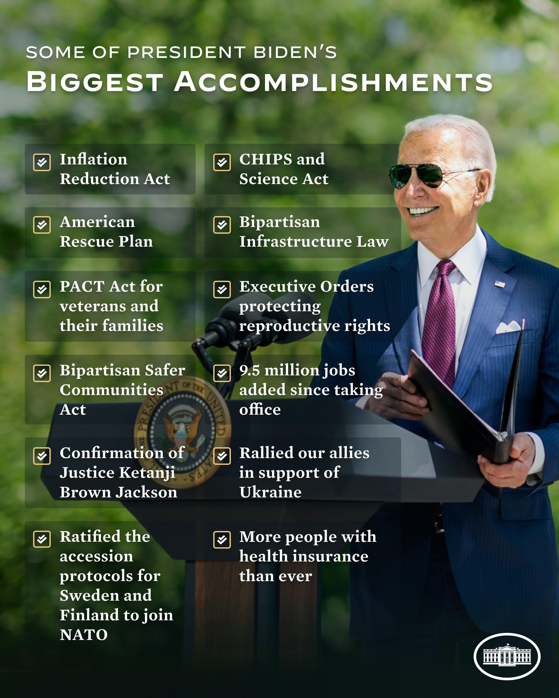 Biden's accomplishments